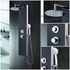 Colonne de douche hydromassante Gris Anthracite Eris - EDOUARD ROUSSEAU