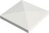 Chapeau de pilier pointe de diamant 40 x 40 x 4 cm blanc WESER