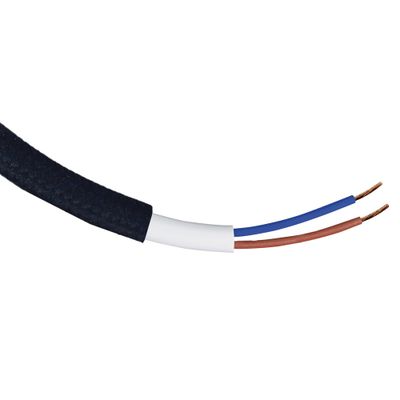 Câble électrique tissu bleu marine 3m - TIBELEC