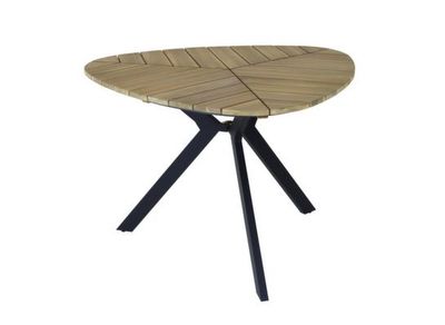 Table de jardin à rallonge BOTANIA acier et acacia 110 x 110 cm, Livraison à domicile incluse - PROLOISIRS