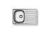 Evier de cuisine inox gris 75x48 cm 1 bac 1 egouttoir - NORD INOX
