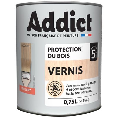 Vernis bois brillant incolore 0,75 L - ADDICT