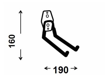 Crochet technique à visser ou aimanter Grand L CQFD