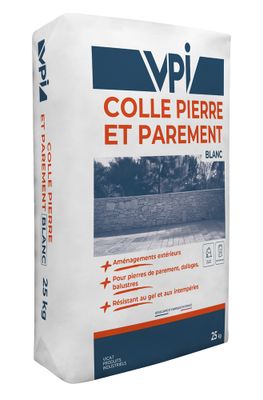 Colle pierre et parement extérieur blanc - sac de 25 kg - VPI