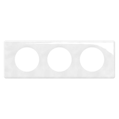 Plaque de finition 3 postes Porcelaine blanc - Céliane LEGRAND