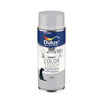 Bombe de peinture Color Touch chrome argent 400 mL - DULUX VALENTINE