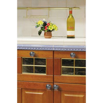 Bouton de meuble Lyonnais vieil argent  diamètre 30 mm REI