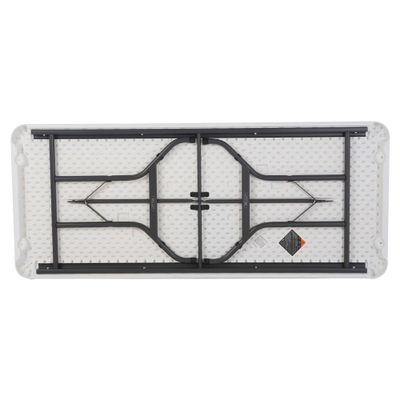 Table de jardin rectangulaire en acier et PEHD 182x76x74 cm LIFETIME