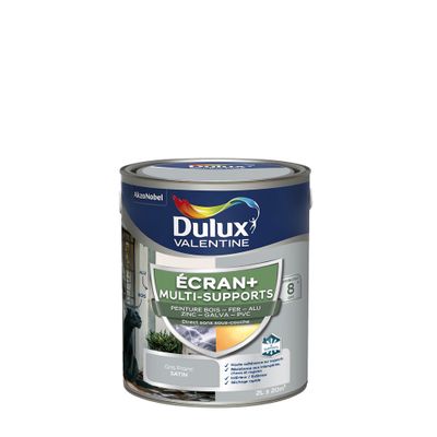 Peinture Ecran+ Multi-supports Dulux Valentine Satin Gris Franc 2 L
