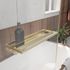 Pare-baignoire rabattable avec profilés or brossé 140x80 cm Golden Edge AURLANE