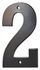 Chiffre 2 à visser hauteur 80 mm noir THIRARD