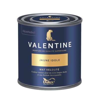 Peinture Valentine Mat Velouté Jaune Idole 125 mL - DULUX VALENTINE