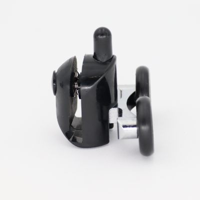 Roulettes double corps noires pour portes de douche diamètre 23mm - AURLANE