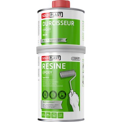 Résine époxy R123 + durcisseur R614 1kg SOLOPLAST