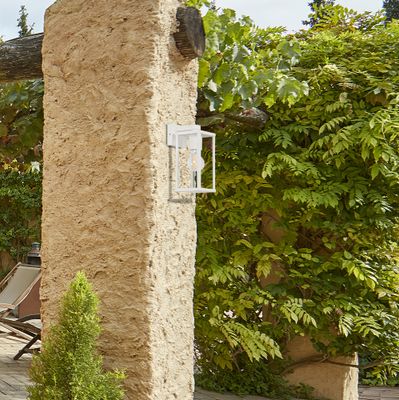 Applique extérieur E27 Lagos blanc IP44 60W - COREP