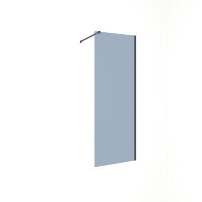 Paroi de douche à l'italienne 70x200 cm profilé noir verre fumé 8 mm Signature - OCEA