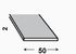 Profilé plat PVC anthracite 50 x 2 mm 2,60 m CQFD