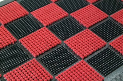 Tapis picot floques rouge 40 x 60 cm - ID HOME