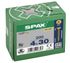 Vis tête fraisée PZ 4 x 30 mm par 200 SPAX