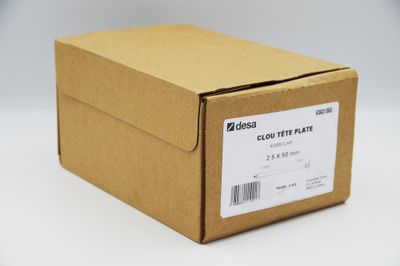 Pointes tête plate 2.4 x 50 mm par 5 kg DESA