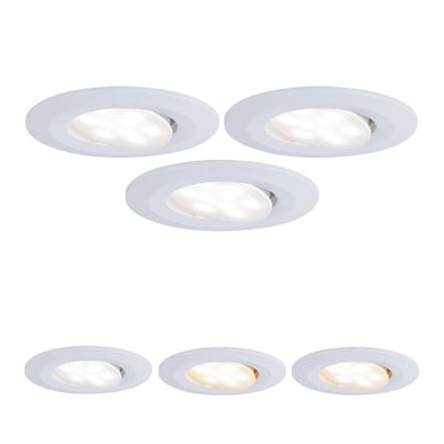 Spots LED encastrables salle de bain IP65 et BBC orientables whiteswitch Blanc par 3 - Calla PAULMANN
