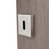Rosaces de porte carrées à clé Mira aluminium nickel mat 50 x 50 mm ALPERTEC