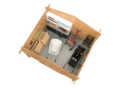 Abri de jardin bois autoclave Marron Valentine 6,1m2 Livraison à domicile incluse