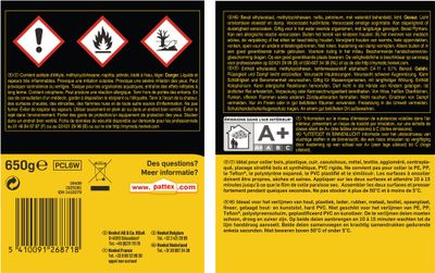 Colle néoprène de contact liquide 650 g PATTEX