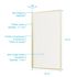 Pare-baignoire rabattable avec profilés or brossé 140x80 cm Golden Edge Wavy AURLANE