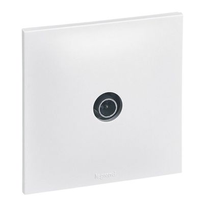 Prise TV mâle encastrable complète Blanc - Neptune LEGRAND
