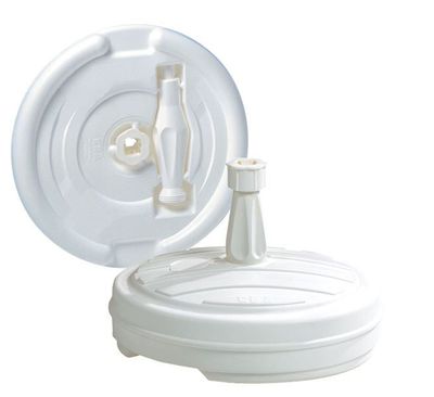 Pied parasol plastifié rond 13 Litres pour mat de 18 à 33 mm