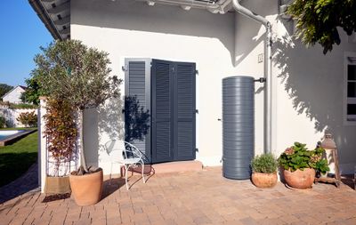 Récupérateur d'eau de pluie - Réservoir Nordic - 500 litres gris anthracite - GRAF