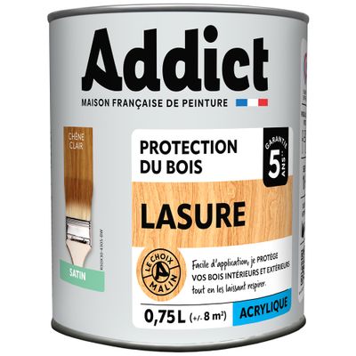 Lasure 5 ans Chêne Clair 0,75 L - ADDICT