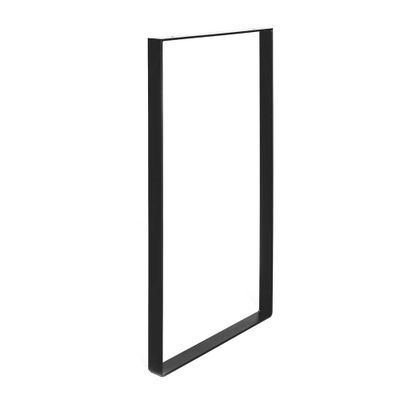 Pied rectangulaire 40 x 850 x 385 mm métal noir REI