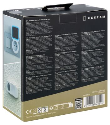 Sonnette sans fil 100m 220V-240V carillon à brancher avec prise intégrée - CEEZAM
