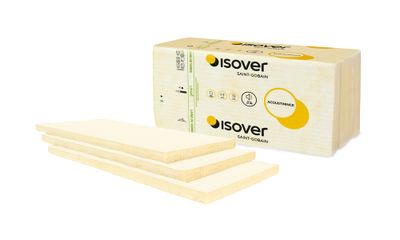 Panneau laine de verre phonic mur et plafond Acoustimince - Epaisseur 30 mm - l.0,60 x L.1,35 m ISOVER