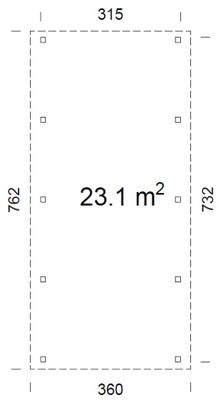 Carpot bois Bois Naturel  Karl 23,1m2 Livraison à domicile incluse