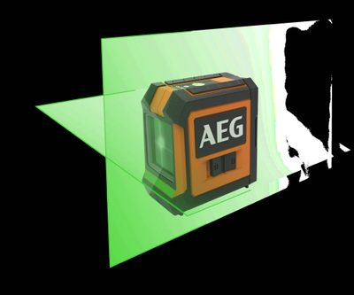 Niveau laser croix vert 20 mètres - AEG
