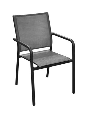 Fauteuil de jardin ISARHORA aluminium graphite chevron - PROLOISIRS