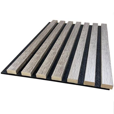 Panneau décoratif Decowall chêne grisé sur fond noir - Lot de 2 - 17 x 300 x 2600 mm - AJ TIMBER