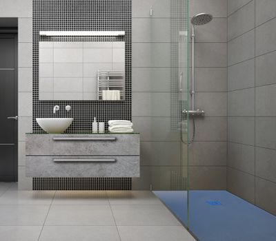 Receveur de douche 80x160 cm résine allégée graphite P03 - EGORE