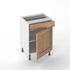 Porte et façade tiroir pour meuble bas de cuisine Lounge chêne verni 70 x 60 cm OFITRES