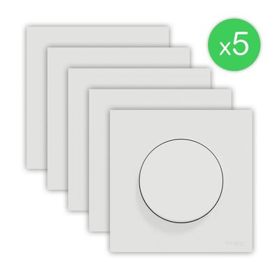 Interrupteurs va-et-vient ou poussoirs complets Odace 2025 blanc par 5 - SCHNEIDER ELECTRIC