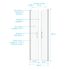 Porte de douche battante 80x200 cm profilé chrome verre transparent 6 mm Saloon - AURLANE