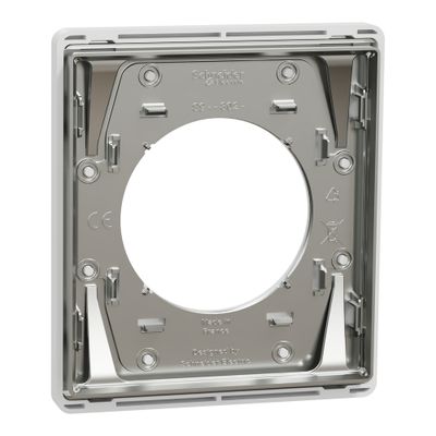 Plaque de finition 1 poste Odace 2025 Architecte effet céramique blanc - SCHNEIDER ELECTRIC