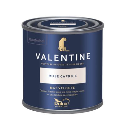 Peinture Valentine Mat Velouté Rose Caprice 0,125 L - DULUX VALENTINE
