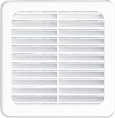 Grille d'aération carrée à clips universelle blanc 100x100 mm avec moustiquaire AUTOGYRE