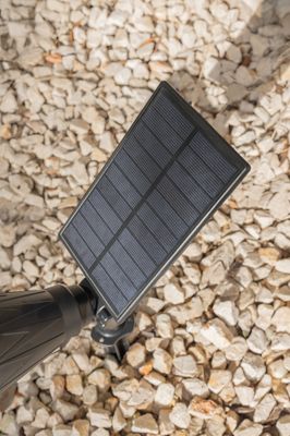 Spot à piquer extérieur solaire LED Spiky noir IP65 400 lumens blanc chaud - ARLUX