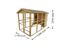 Poulailler en bois non-teinté avec toit bitumé XXXL 5,18 m², Livraison à domicile incluse - HABRITA