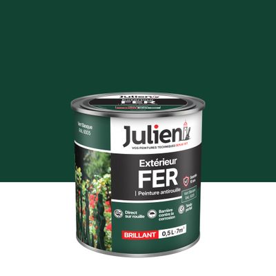 Peinture fer vert Basque RAL 6005 brillant 0,5 L - JULIEN